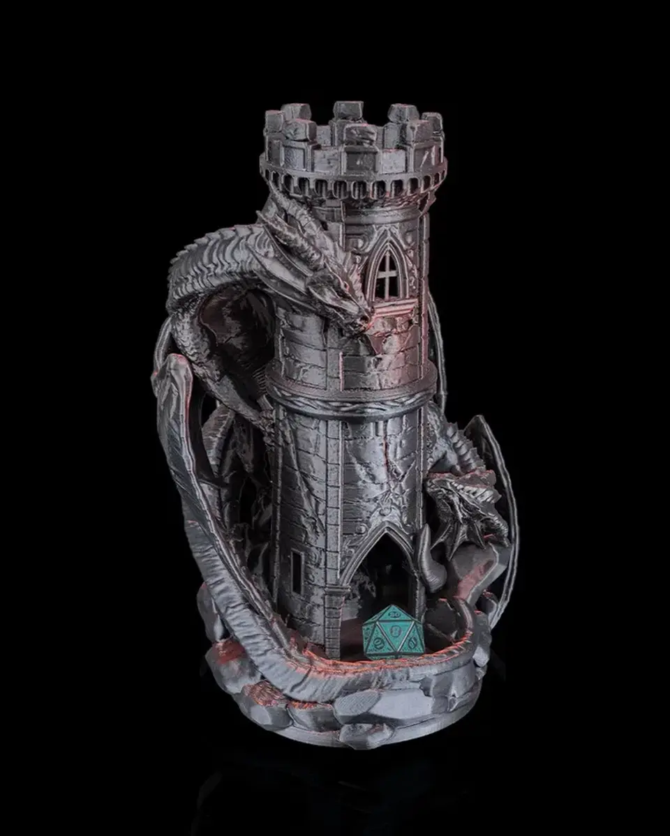 Duelling Dragons Dice Tower
